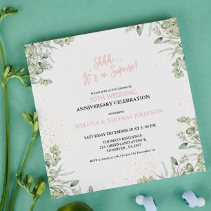 Shhh It's a surprise 50th Wedding Anniversary Invitation