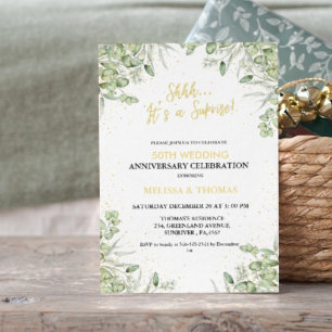 Shhh It's a surprise 50th Wedding Anniversary  Invitation