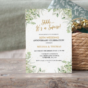Shhh It's a surprise 50th Wedding Anniversary  Invitation