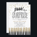 Shhh! It's a Surprise Fun 60th Birthday Candle  Invitation<br><div class="desc">Shhh! It's a Surprise Fun 60th Birthday Candle Invitation 
Your guests will know that this will be a special party by just looking at this invitation!</div>
