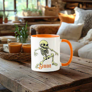 Shhh! Skeleton Mug – Fun & Sneaky Halloween Vibes