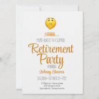 Shhh Surprise Retirement Party Invitation