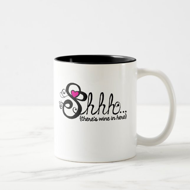 Shhh! There's Wine in Here Coffee Mug (Right)