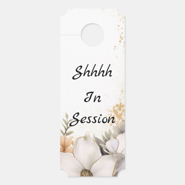 Shhhh In Session Therapist Office Door Sign Hanger (Front)