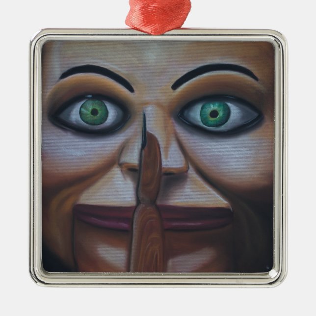 Shhhhh Metal Tree Decoration (Front)