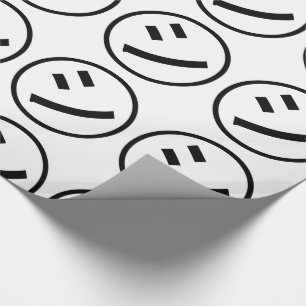 ㋛ Shi Kana Katakana Smiling Emoji / Emoticon Wrapping Paper