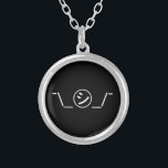 Shi Kana Shrug Emoticon ¯\_㋛_/¯ Japanese Kaomoji Silver Plated Necklace<br><div class="desc">Funny Geek Humour Kaomoji Shi Kana Shrugging Japanese Emoticons ASCII Text Art Face Mark.

Globe Trotters specialises in idiosyncratic imagery from around the globe. Here you will find unique Greeting Cards,  Postcards,  Posters,  Mousepads and more.</div>