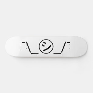 Shi Kana Shrug Emoticon ¯\_㋛_/¯ Japanese Kaomoji Skateboard