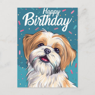 Shi Tzu Birthday Postcard