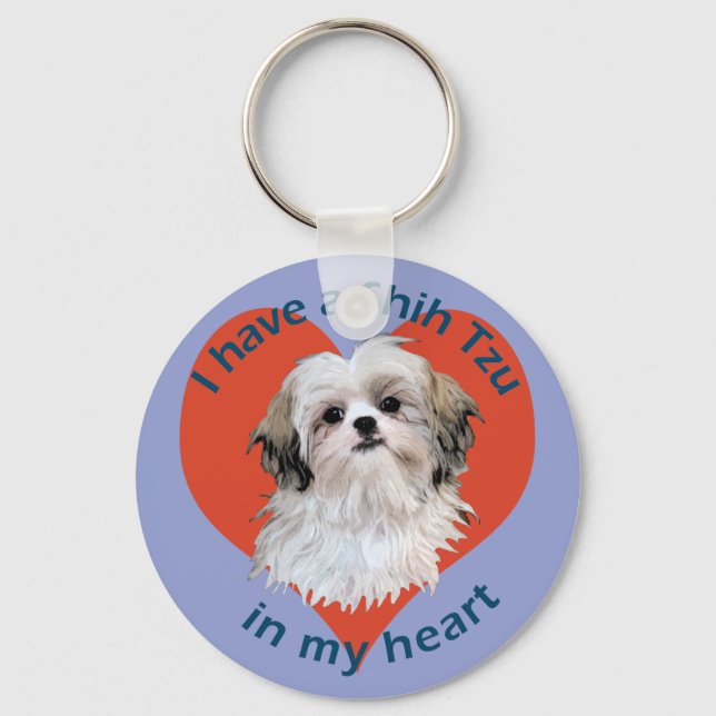 Shi Tzu in My heart Key Ring (Front)