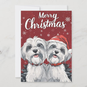 Shi Tzu Merry Christmas Holiday Card