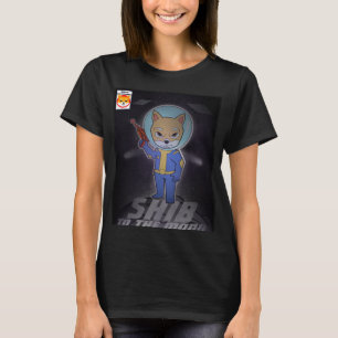 SHIB to the moon Crypto Astronaut Shiba Inu Coin T-Shirt