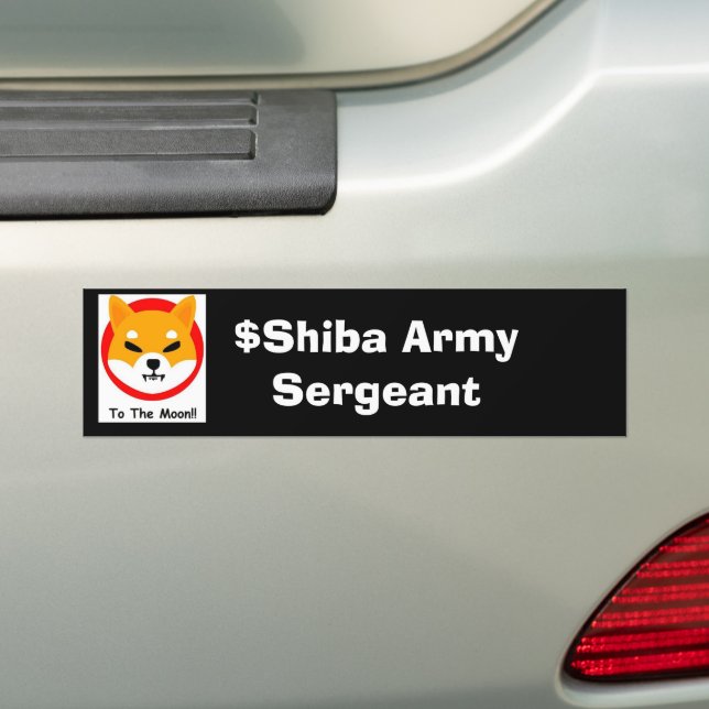SHIBA ARMY: Sergeant Bumper Sticker (On Car)