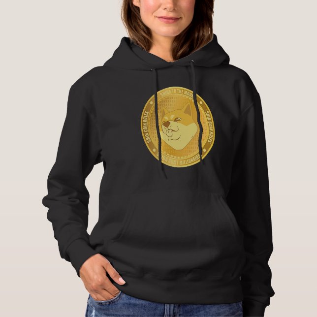 Shiba Coin Millionaire Crypto HODL Shiba Inu Coin Hoodie (Front)