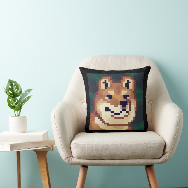 Shiba dog. Pixel Art, pixelart Cushion (Chair)
