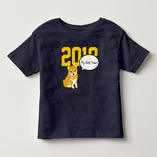 Shiba Dog Year 2018 Baby Tee (Front)