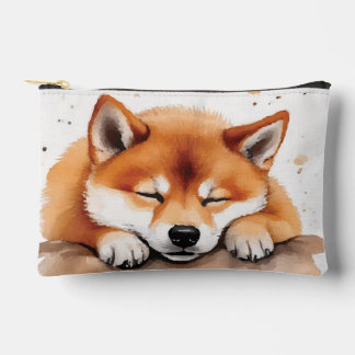shiba getting sleepy accesary pouch