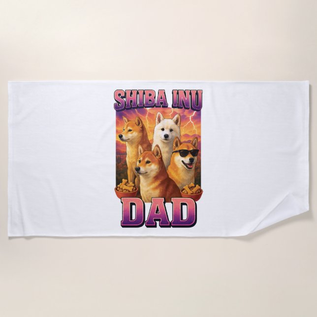Shiba Inu    Beach Towel (Front)