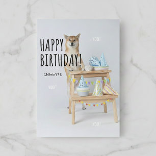 Shiba Inu Birthday  Unleash the Tail-Wagging Card