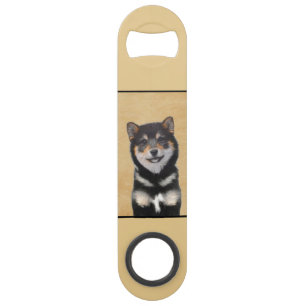 Shiba Inu (Black and Tan) Painting - Dog Art