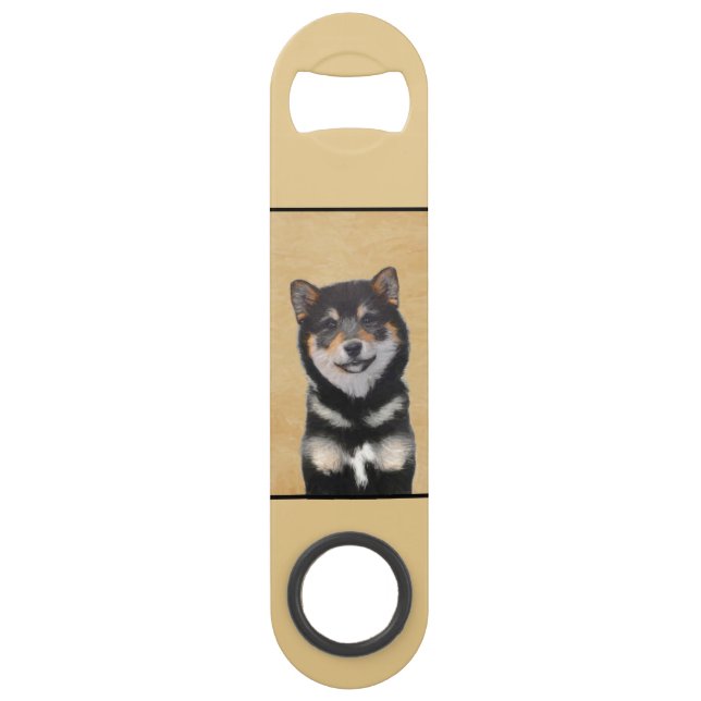 Shiba Inu (Black and Tan) Painting - Dog Art (Back)