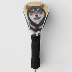 Shiba Inu (Black and Tan) Painting - Dog Art Golf Head Cover