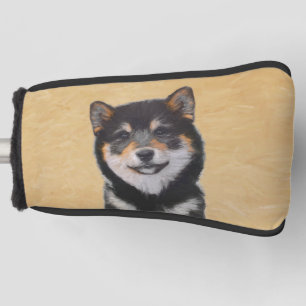 Shiba Inu (Black and Tan) Painting - Dog Art Golf Head Cover