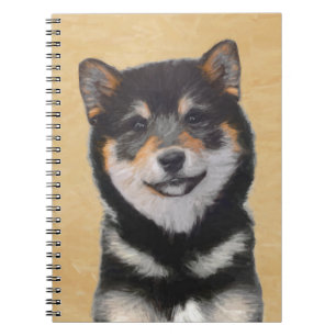Shiba Inu (Black and Tan) Painting - Dog Art Notebook