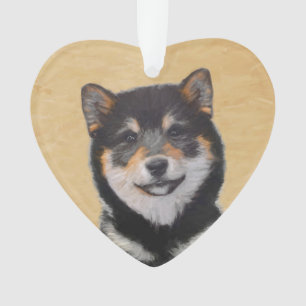 Shiba Inu (Black and Tan) Painting - Dog Art Ornament