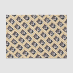 Shiba Inu (Black and Tan) Painting - Dog Art Tissue Paper