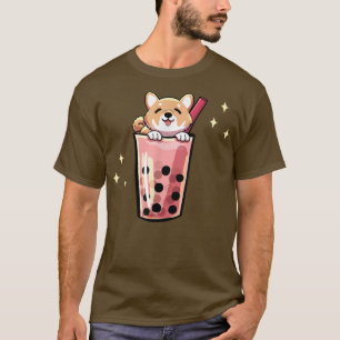 Shiba Inu Boba Bubble Milk Tea Kawaii Japanese Dog T-Shirt