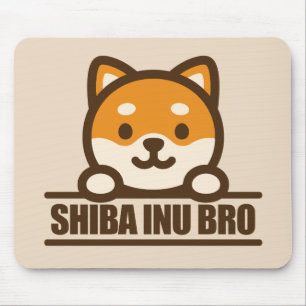 SHIBA INU BRO  - Cool Shiba Inu Brother Design Mouse Pad