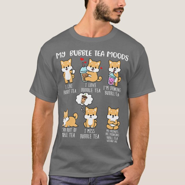 Shiba Inu Bubble Tea Shirt Women Boba Tea Dog (Front)
