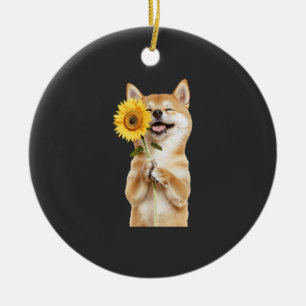 Shiba Inu Ceramic Tree Decoration