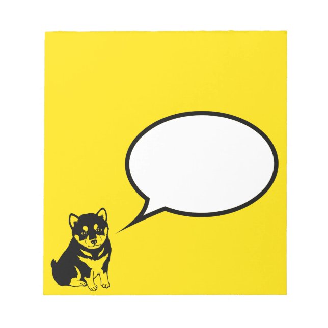 Shiba Inu Chinese Dog Year 2018 speech bubble N Notepad (Front)