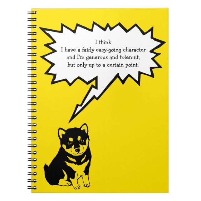 Shiba Inu Chinese Dog Year 2018 Speech Bubble N Spiral Notebook (Front)