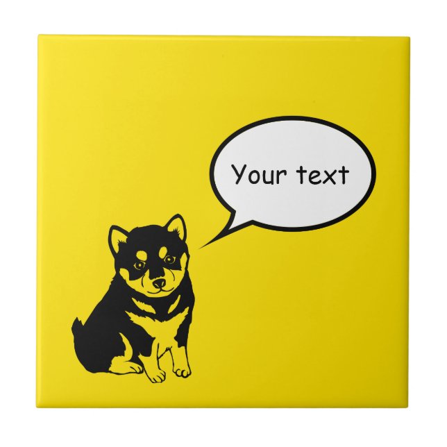 Shiba Inu Chinese Dog Year 2018 Tile (Front)