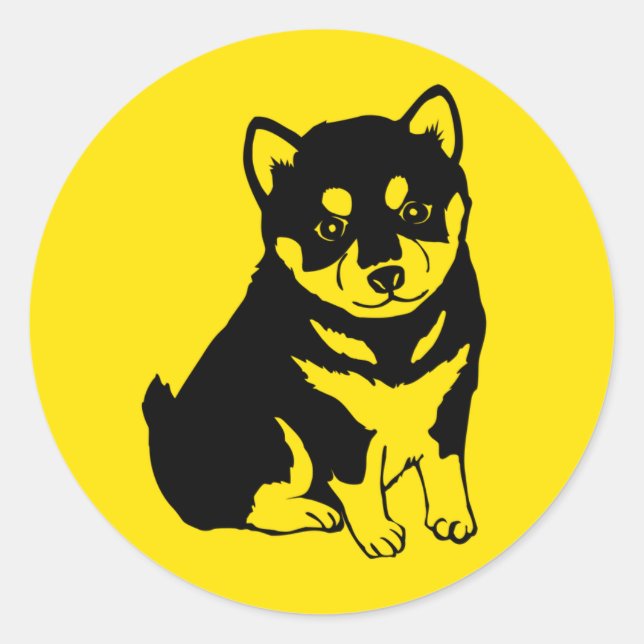 Shiba Inu Chinese Dog Year Birthday Round Sticker (Front)