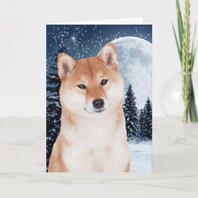 Shiba Inu Christmas Card (Front)