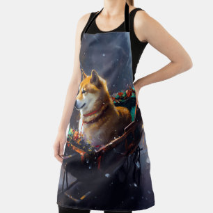 Shiba Inu Christmas Festive Season  Apron