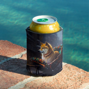 Shiba Inu Christmas Festive Season Can Cooler
