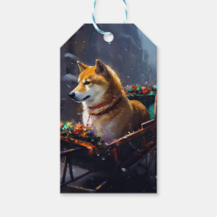 Shiba Inu Christmas Festive Season Gift Tags