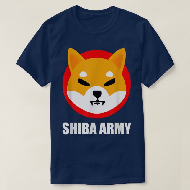 Shiba Inu Coin Crypto Token Cryptocurrency Wallet  T-Shirt (Design Front)