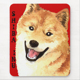 Shiba Inu Colour Block Mouse Pad
