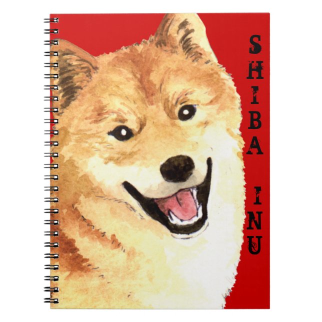 Shiba Inu Colour Block Spiral Notebook (Front)