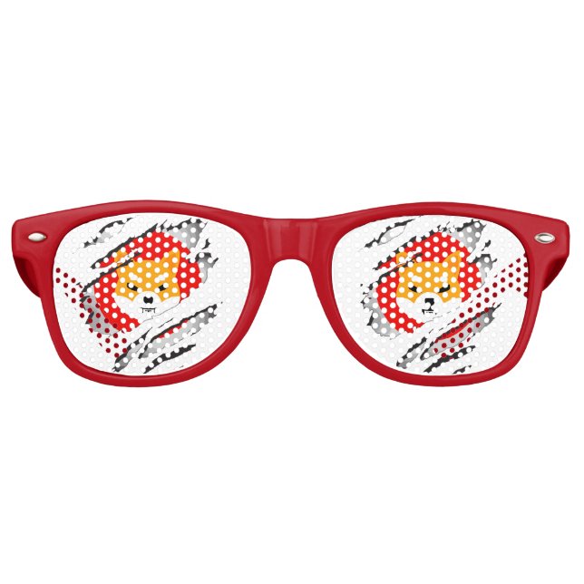 SHIBA INU cryptocurrency - SHIBA INU Crypto SHIB  Retro Sunglasses (Front)