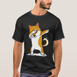 Shiba Inu Cute Dabbing T-Shirt Funny Dab Dance Gif