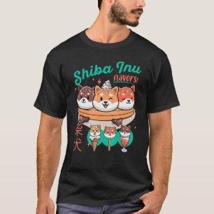 Shiba Inu Cute Ice Cream Dog   T-Shirt