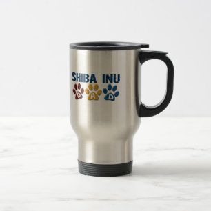 SHIBA INU Dad Paw Print 1 Travel Mug