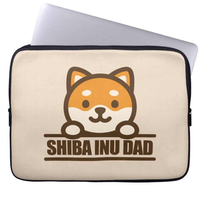 SHIBA INU DAD - Proud Shiba Inu Father Design Laptop Sleeve (Front)